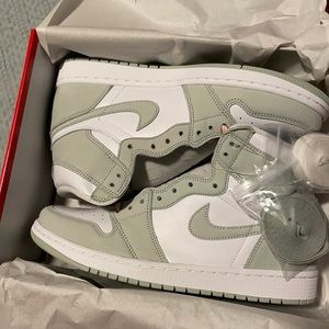 Brand new, never worn. Jordan 1s High OG Seafoam sneakers. Women size 11